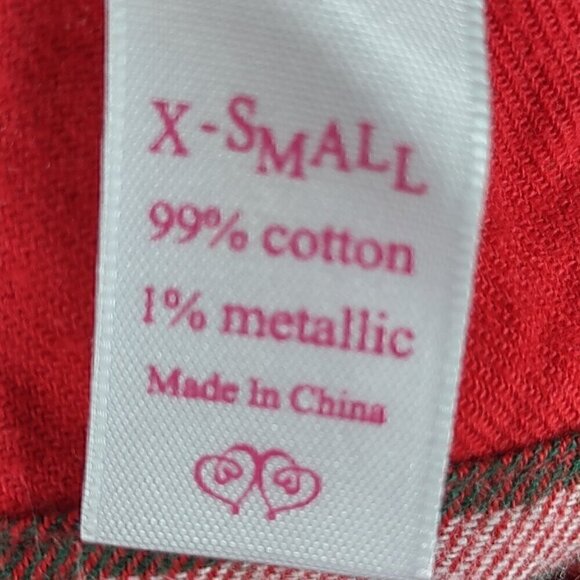 Victoria’s Secret Women's Cotton Red Plaid 2 Pc Pajama Set Size X-Small - Picture 16 of 16